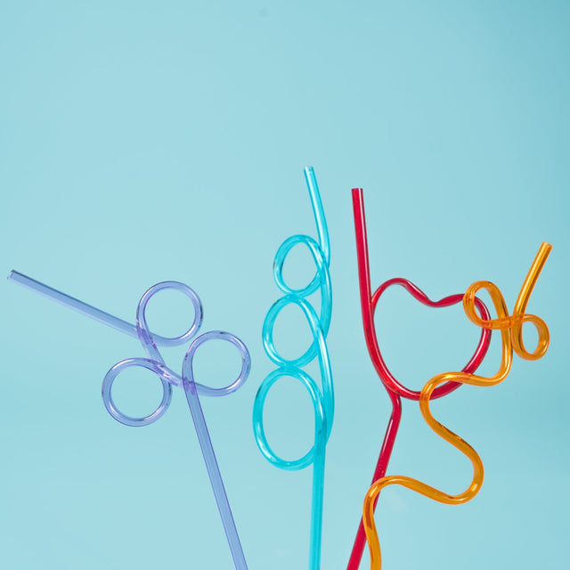 Valentines Day Cards for kids with Crazy Straws - 32 pcs - PopFun