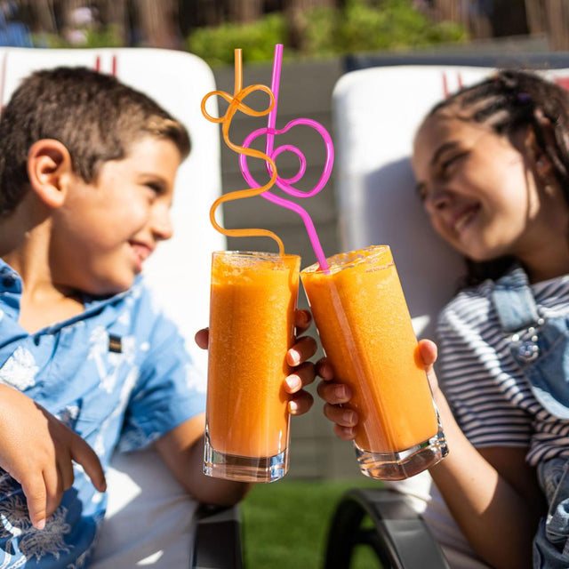 Valentines Day Cards for kids with Crazy Straws - 32 pcs - PopFun