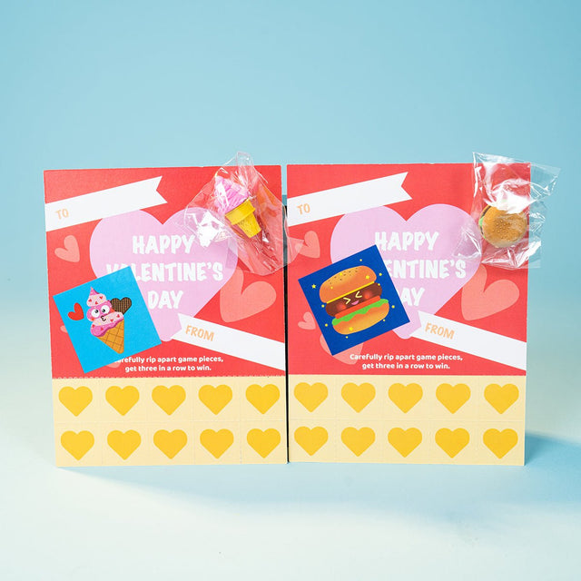 Valentines Day Game Cards with Tattoos Erasers & Stickers - PopFun