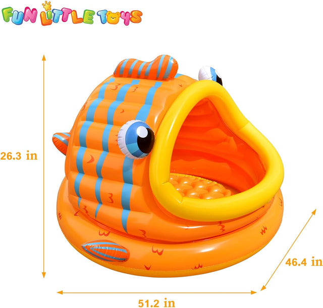 Gold Fish Shade Inflatable Kiddie Pool for Toddlers Kids - Wholesale