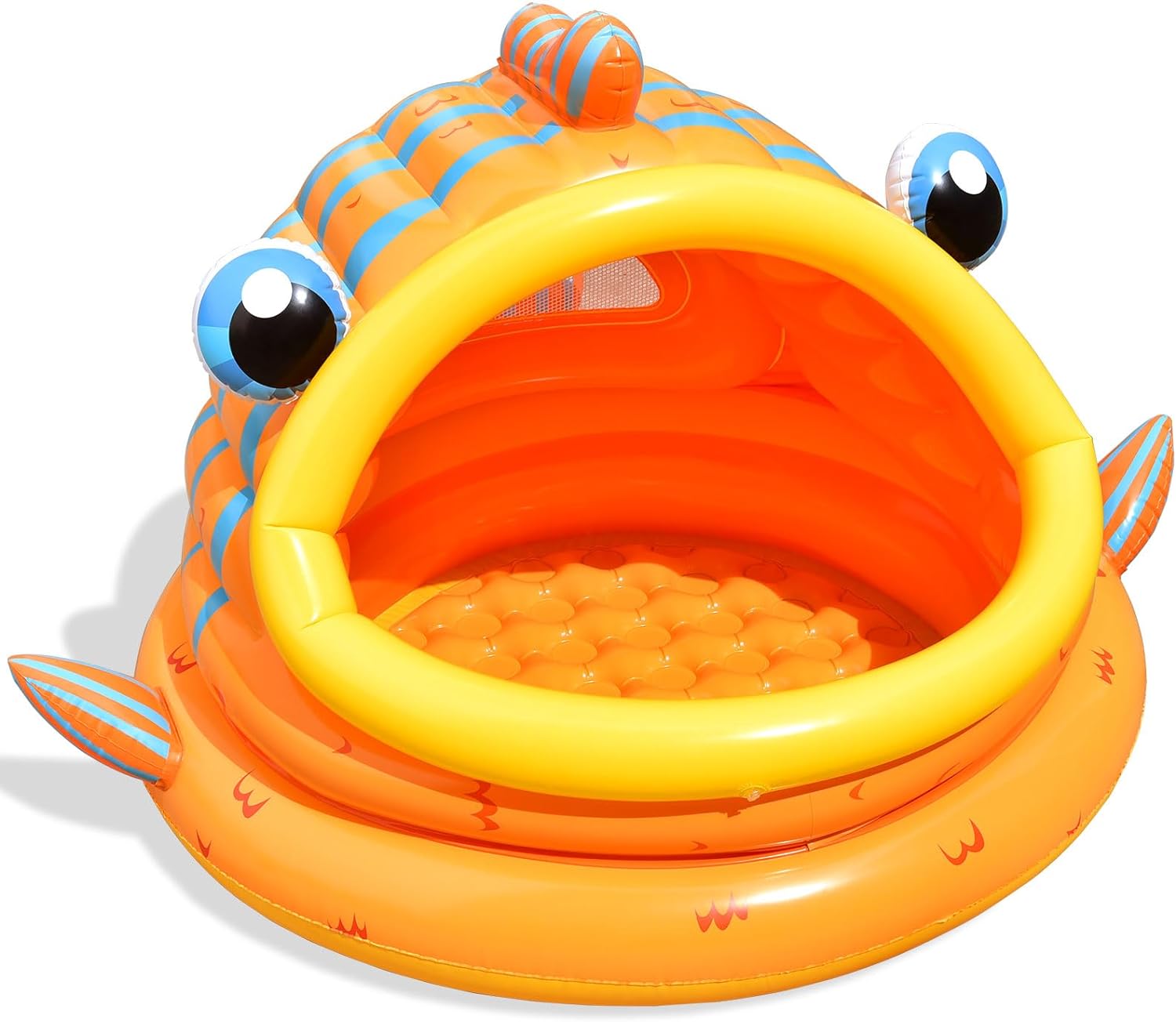 Gold Fish Shade Inflatable Kiddie Pool for Toddlers Kids – funlittletoys