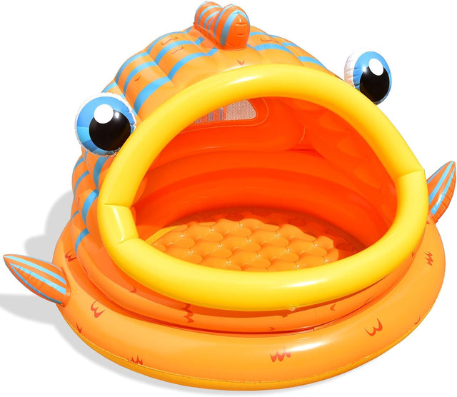 Gold Fish Shade Inflatable Kiddie Pool for Toddlers Kids