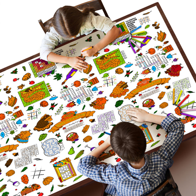 Thanksgiving Coloring Tablecloth