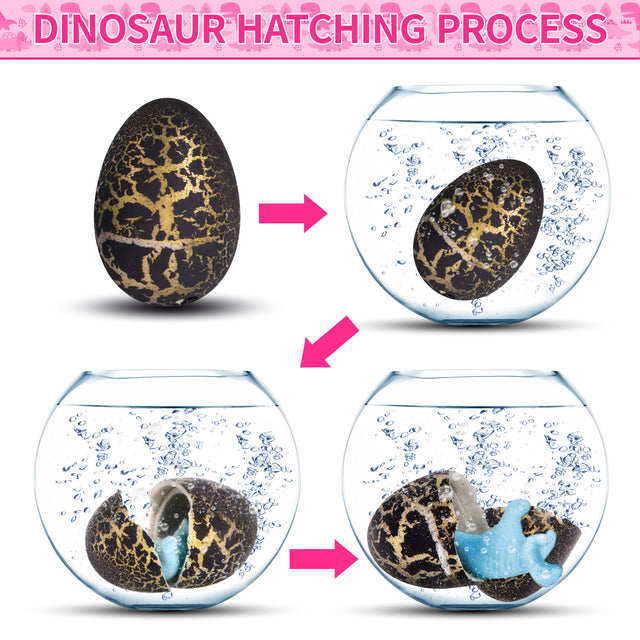 40PCS Assorted Dinosaur Hatching Eggs with Valentine Dino Greeting Cards
