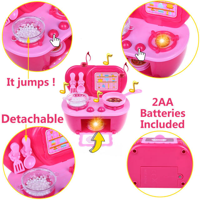 4PCS Mini Kitchen Fan Toaster Stove Juicer Pretend Play Appliances Toys Educational Play Set