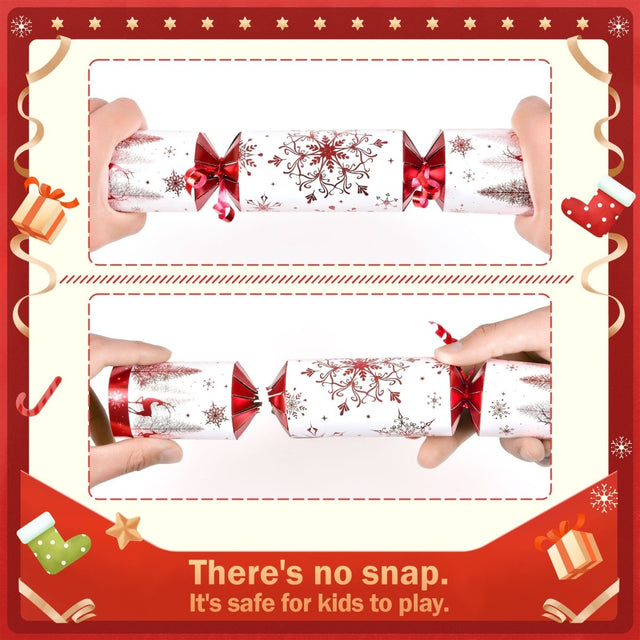 12 Pack Christmas Red & White Party Favors - PopFun