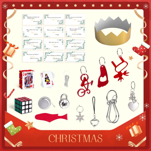 12 Pack Christmas Red & White Party Favors - PopFun