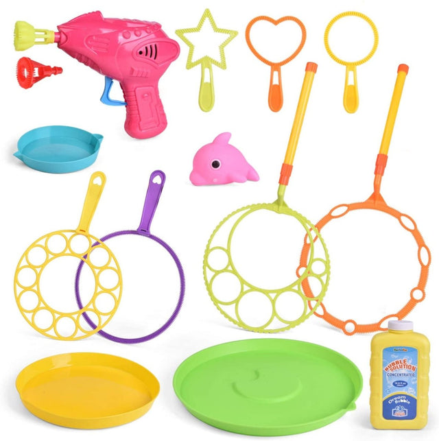 14 Pcs Big Bubbles Maker with Bubble Solutions - PopFun