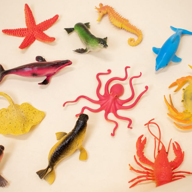 18 Pcs Sea Animals Bath Toys - PopFun