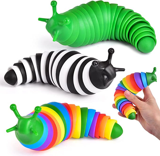 3PCS Fidget Slug Stress Relief Toys - PopFun