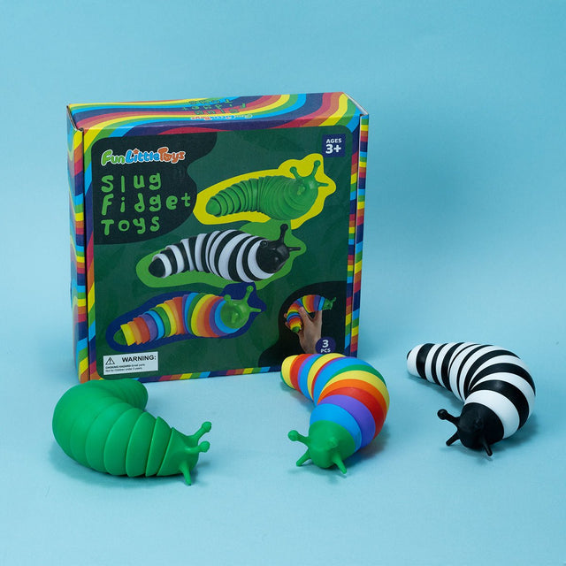 3PCS Fidget Slug Stress Relief Toys - Wholesale - PopFun