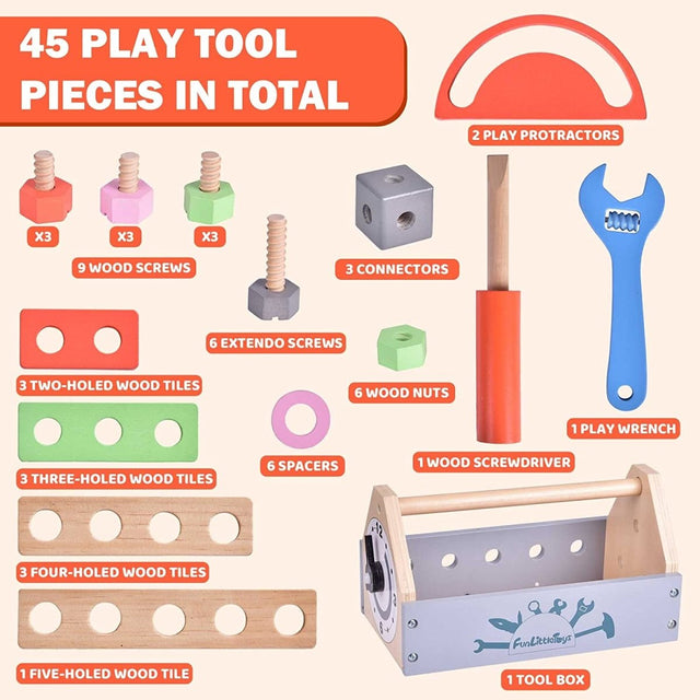 45 PCs Kids Toy Tools - Wholesale - PopFun