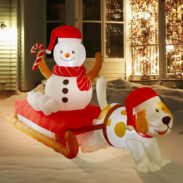 4.8' Ft Season's Sled Holiday Inflatable | PopFun