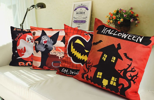 4PCS Halloween Pillow Covers Set - PopFun