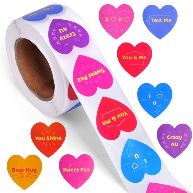 500 pcs Heart Stickers - Wholesale | PopFun