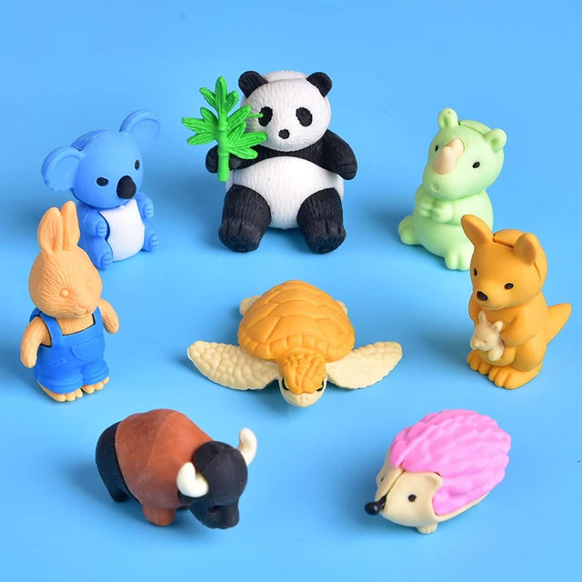58 Pcs Animal & Food Erasers Gifts for Kids | PopFun