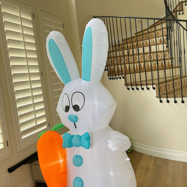 5.9 FT Easter Inflatable Bunny & Eggs | PopFun
