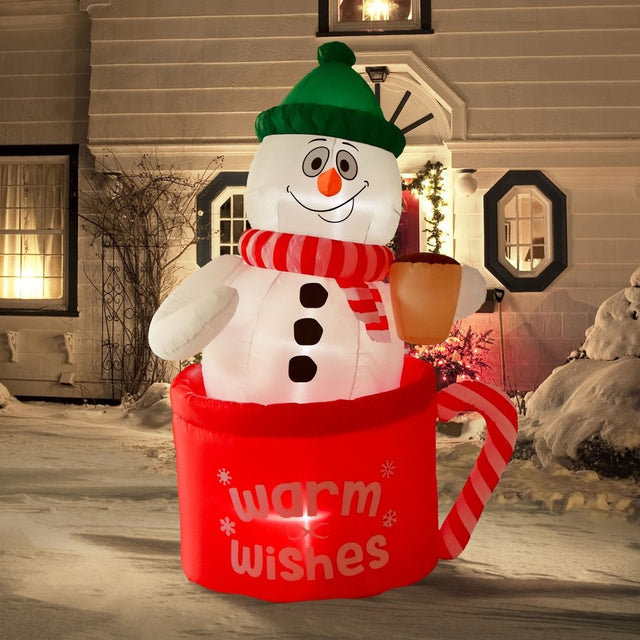 6' Ft Frosty Mug Holiday Inflatable | PopFun