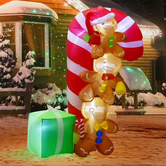 6' Ft Gingerbread Stack Holiday Inflatable | PopFun