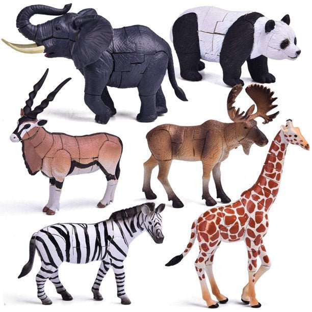 6 Pcs Wild Animal Building Blocks | PopFun