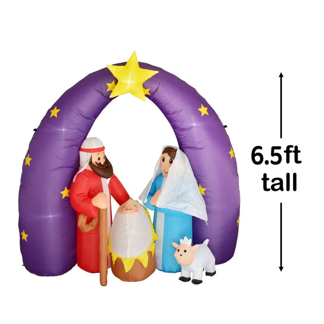 6.5 FT Christmas Inflatable Birth of Jesus - PopFun