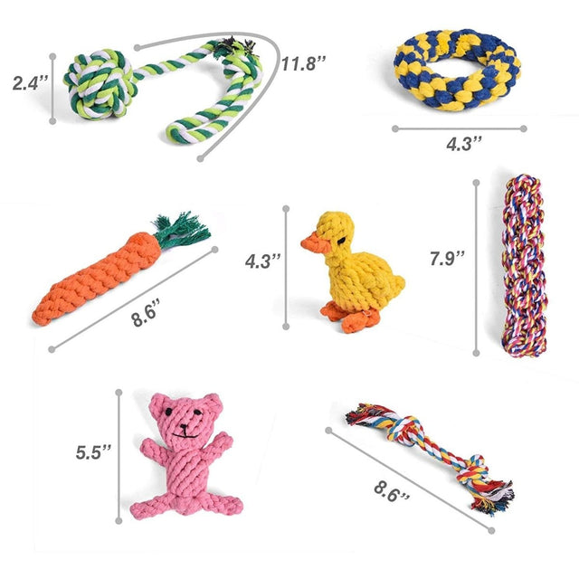 7 Pcs Cute Chew Toy Set for Pets | PopFun