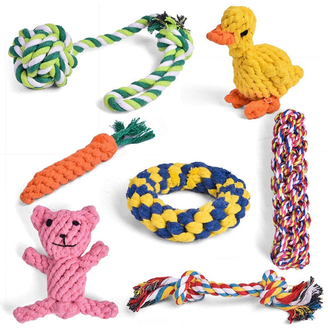 7 Pcs Cute Chew Toy Set for Pets | PopFun