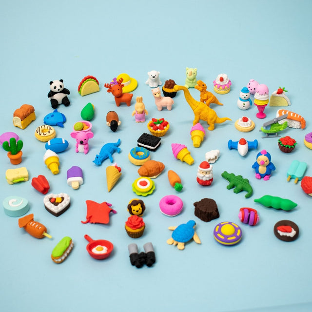 70 Pcs Mini Toys: Puzzle Erasers - PopFun