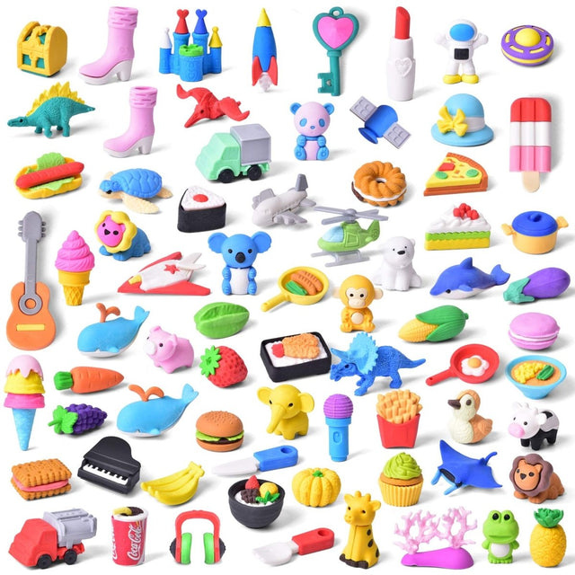 72 Pcs Exciting Puzzle Erasers - PopFun