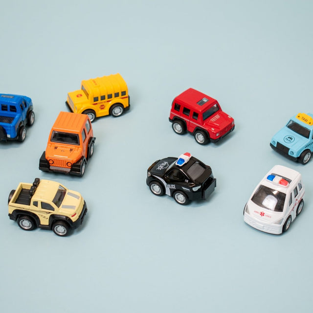 8 Pcs Metal Pull Back Cars - PopFun