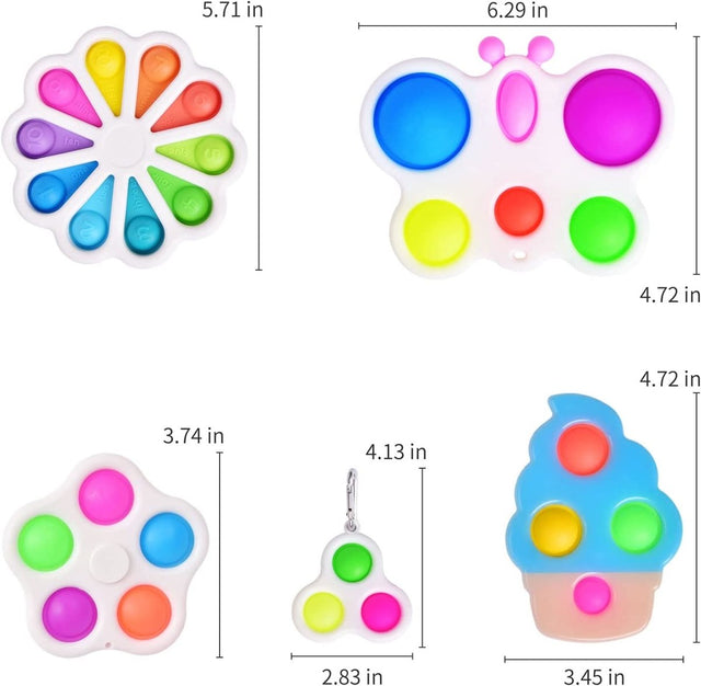 8 Pcs Pop it Fidget Toy Pack - PopFun