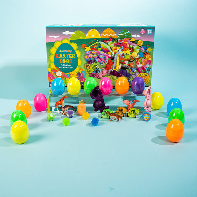 Prefilled Easter Eggs with Party Favor Toys 100pcs