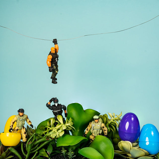 12Pcs Easter Eggs Prefilled with Army Men - Wholesale