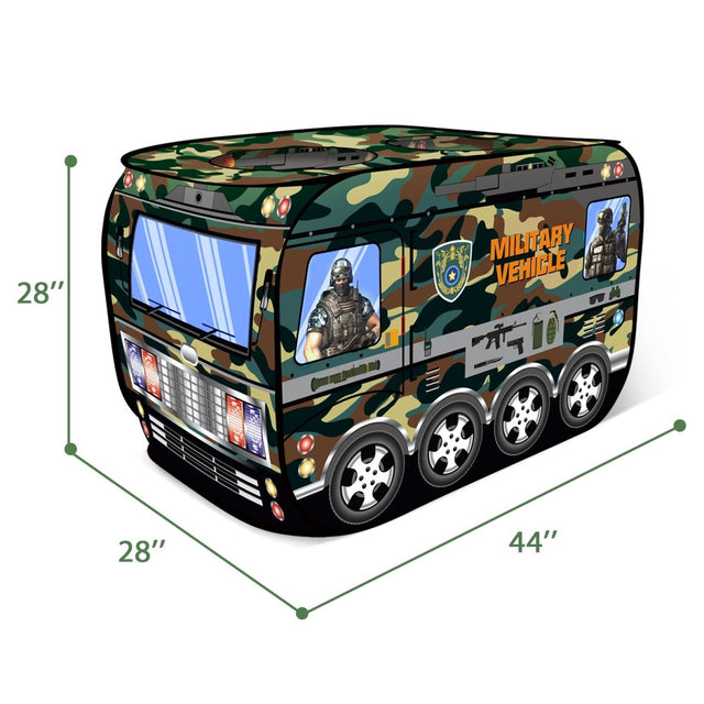 Army Pop-Up Play Tent with Vest - PopFun