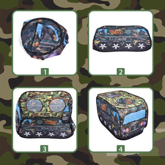 Army Pop-Up Play Tent with Vest - Wholesale - PopFun
