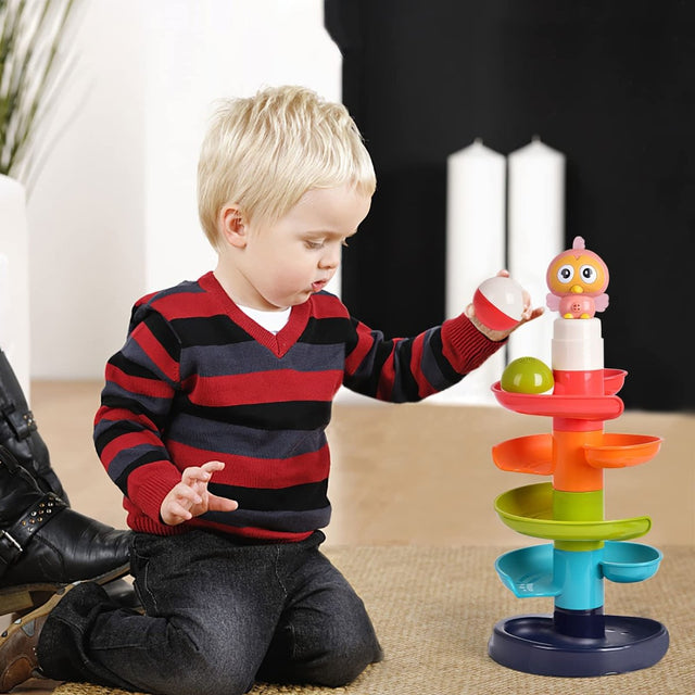 Ball Drop and Roll Tower for Toddlers - PopFun