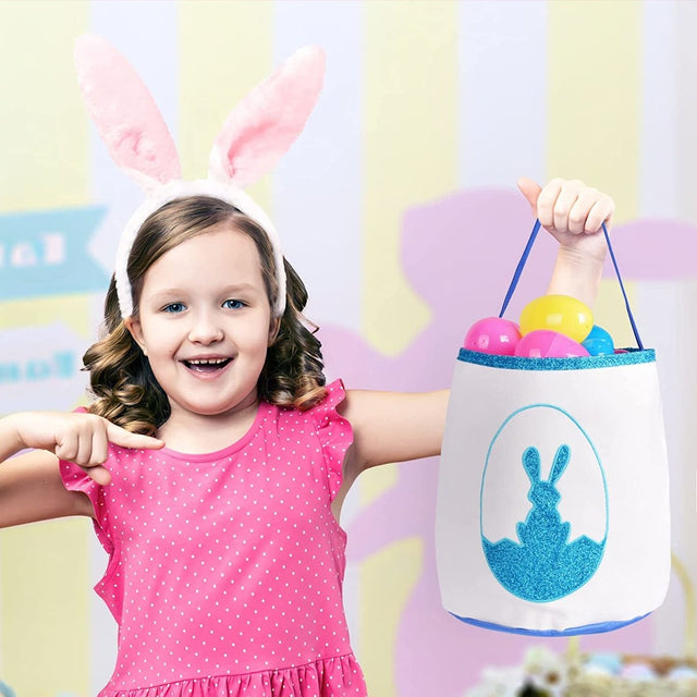 Blue Easter Bunny Basket | PopFun