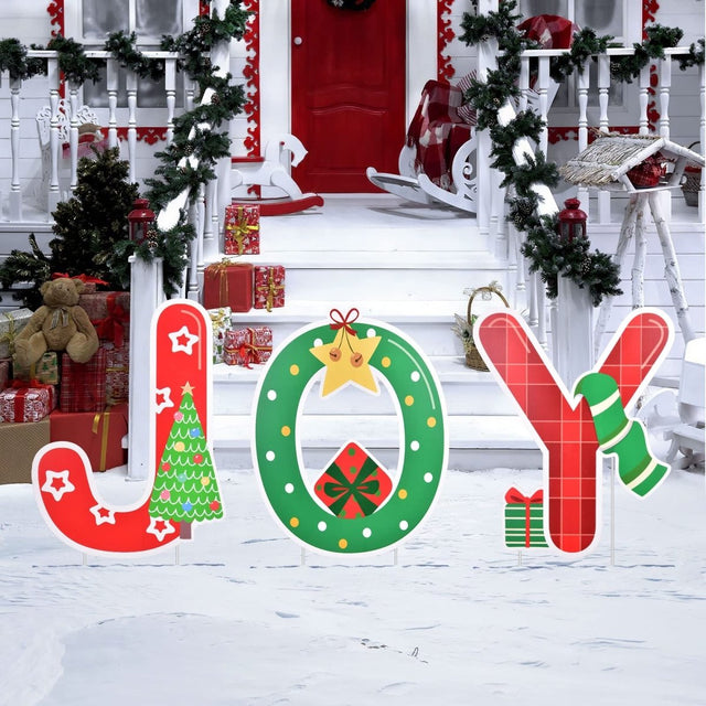 Christmas JOY Yard Sign - PopFun