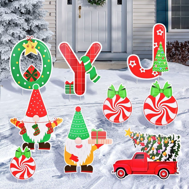 Christmas JOY Yard Sign - PopFun