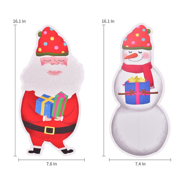 Christmas Santa & Snowman Yard Signs - PopFun