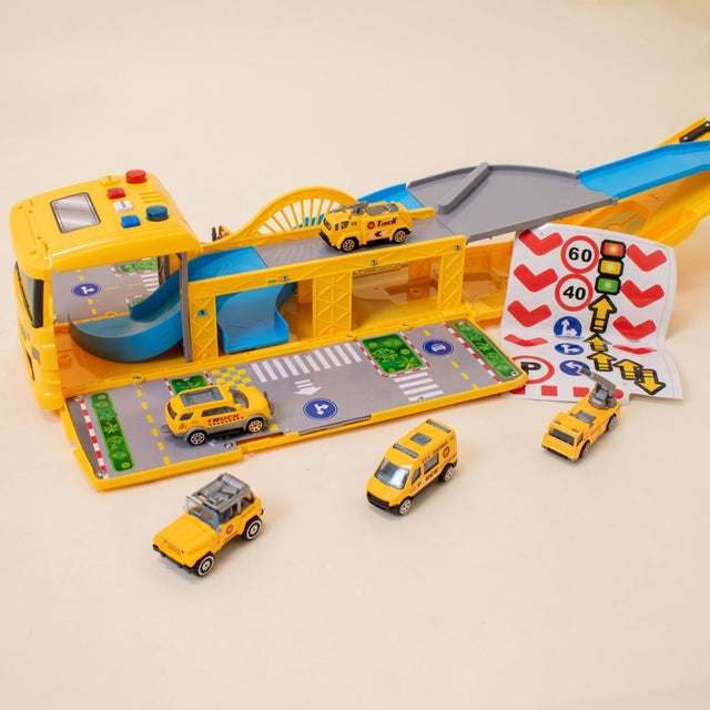 Construction Truck Carrier Toy Set - PopFun