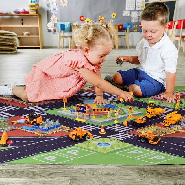 Construction Vehicles Playmat Set - PopFun