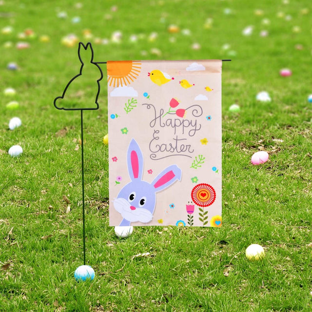 Cute Bunny Easter Garden Flag | PopFun