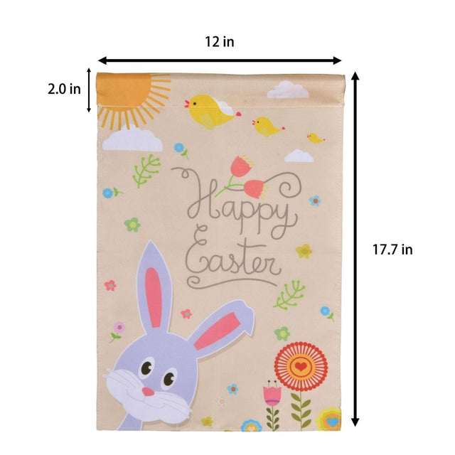 Cute Bunny Easter Garden Flag | PopFun
