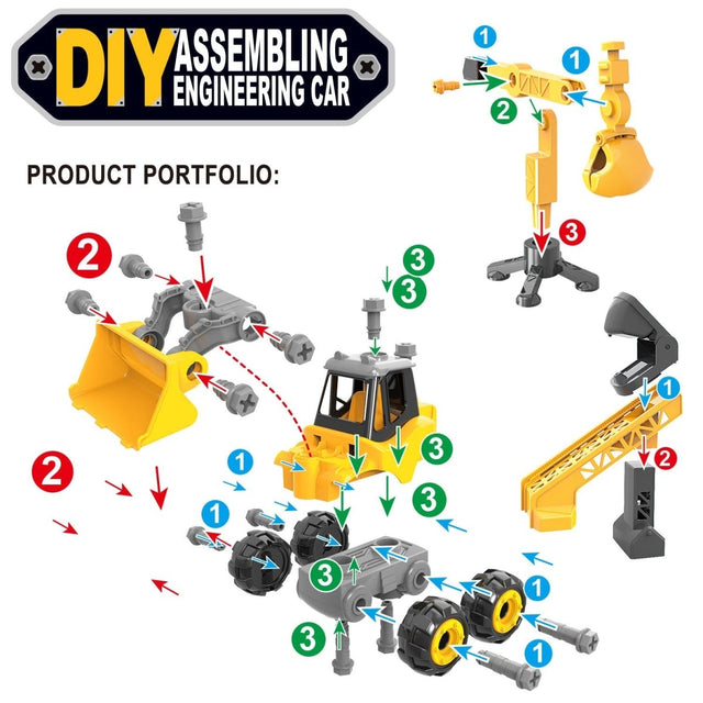 DIY Construction Bulldozer Set - PopFun