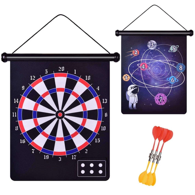 Double Sided Magnetic Dart Board for Kids - PopFun