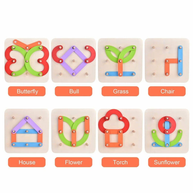 Early Learner Wooden Construction Puzzle - PopFun