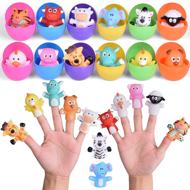 Easter Eggs with Animal Finger Puppets - PopFun