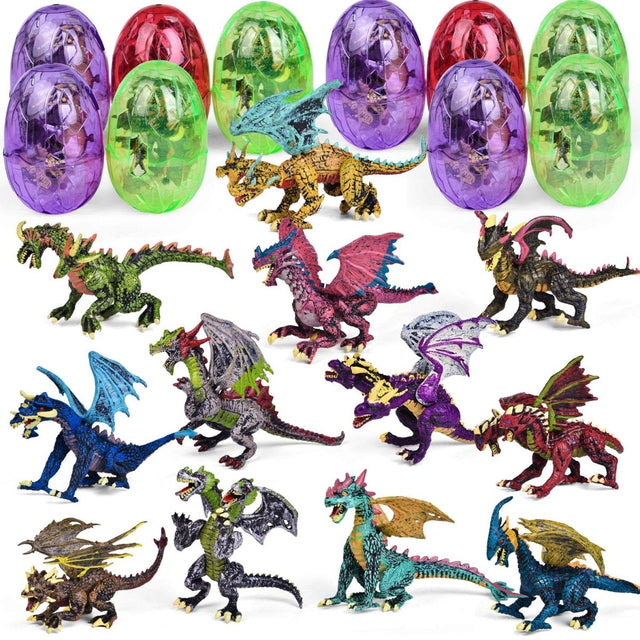 Easter Eggs with Dragon Toys 12 Pack - PopFun