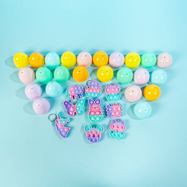 Easter Eggs with Fidget Pop Keychain 18 Pcs - Wholesale - PopFun